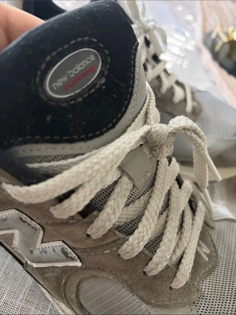 New Balance Gray and Black Men's Athletic Sneakers